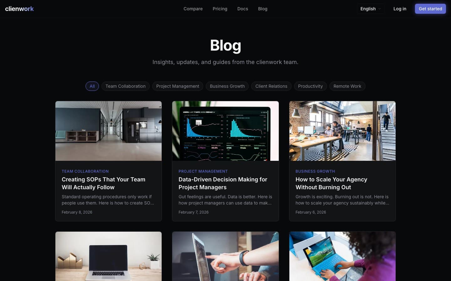 Clienwork 웹 서비스 구축 스크린샷 2