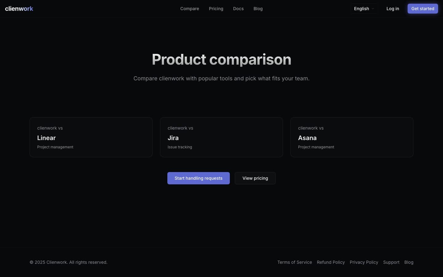 Clienwork 웹 서비스 구축 스크린샷 3